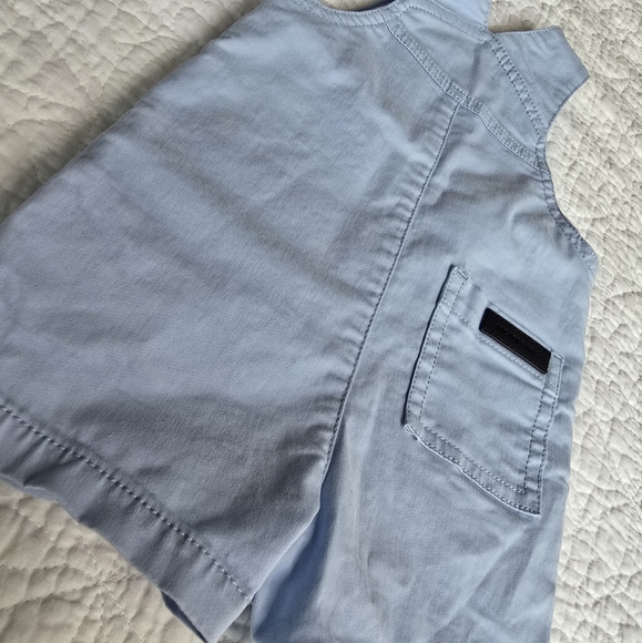 Jacadi Paris Baby Blue Romper Shortalls 6 Months - Picture 11 of 11